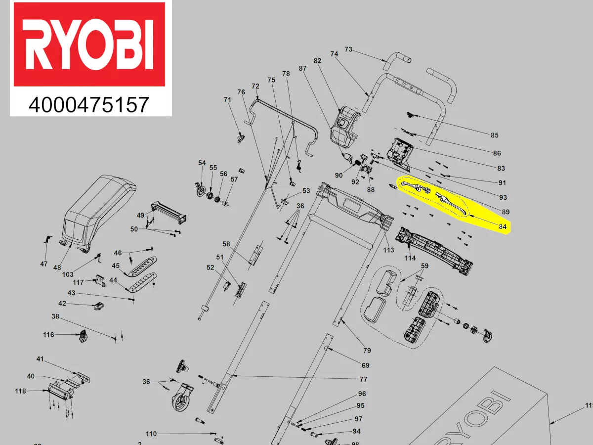jeu poignées commande interrupteur réf. 5131042988 Ryobi